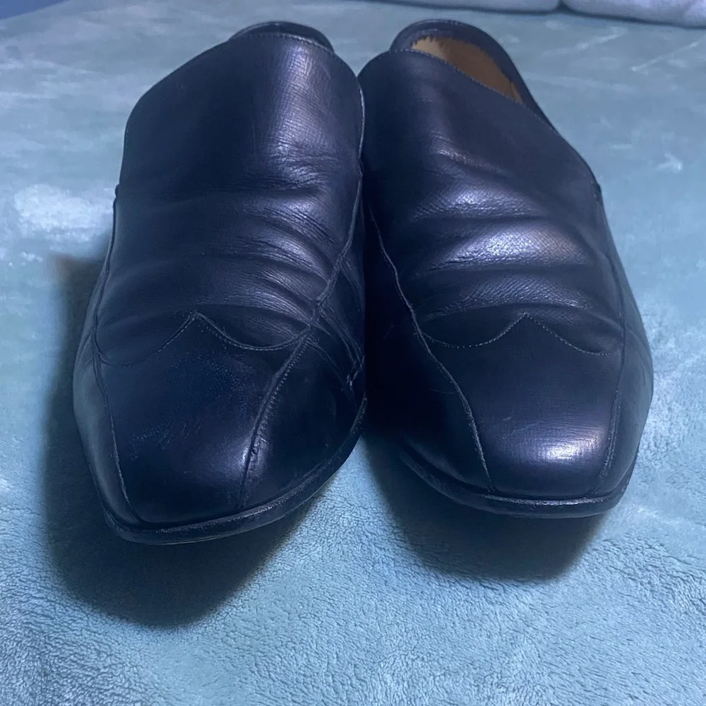 Gucci Black Leather Men's Slip-On Loafers - Picture 9 of 16